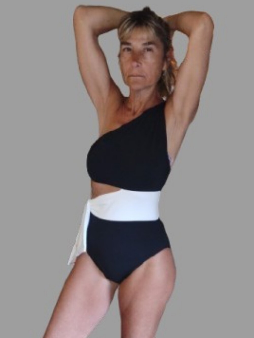 NWOT Lauren Ralph Lauren Bel Air Cutout One-Shoulder One Piece Swimsuit Small